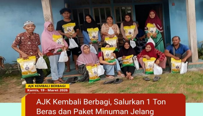 AJK Kembali Berbagi, Salurkan 1 Ton Beras dan Paket Minuman Gratis Jelang Lebaran