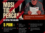 10 Anggota PWI Kalbar Layangkan Mosi Tidak Percaya, Ini Poinnya